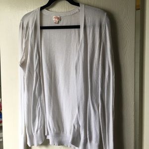 Plain white button cardigan