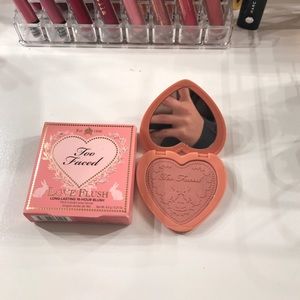 Too faced, love flush blush.