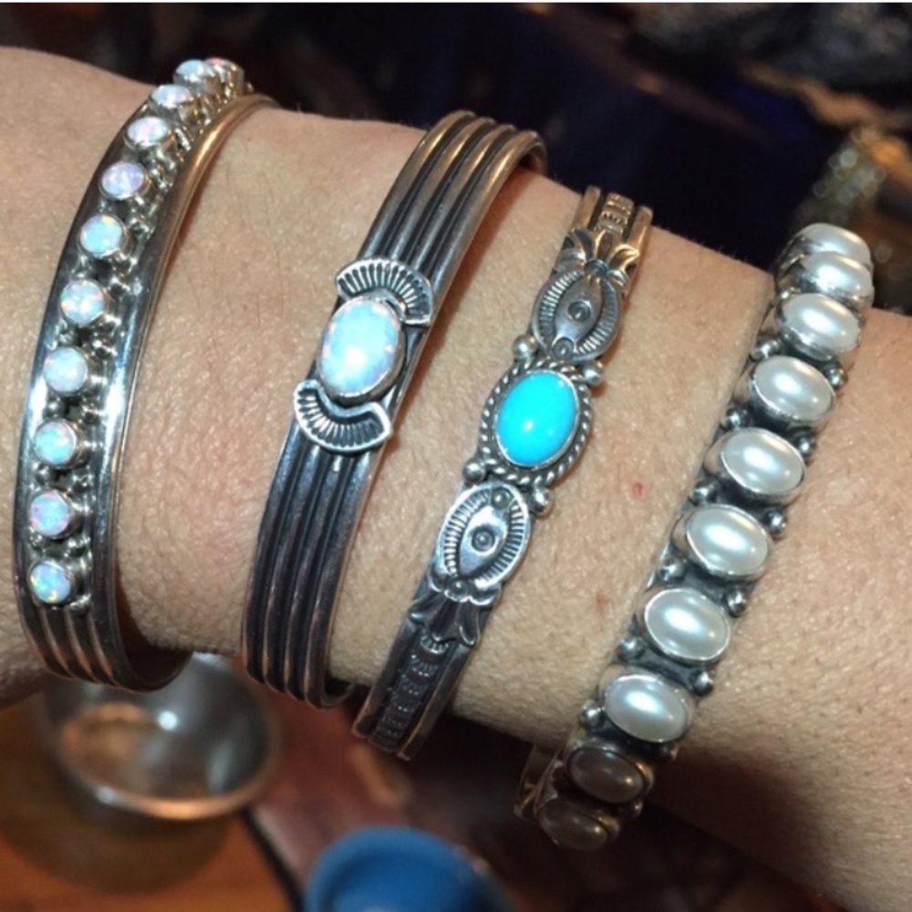 Sterling turquoise cuff