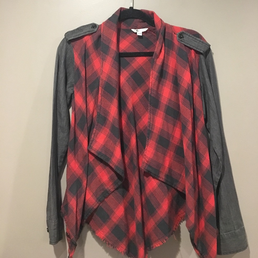 Volcom flannel cardigan
