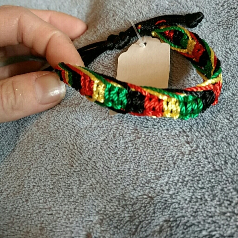 Adjustable Rasta bracelet