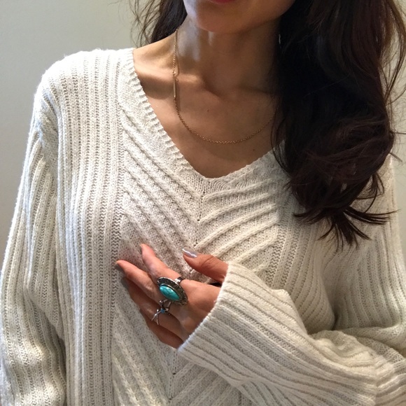 Brand new snow white loose sweater - Picture 2 of 4