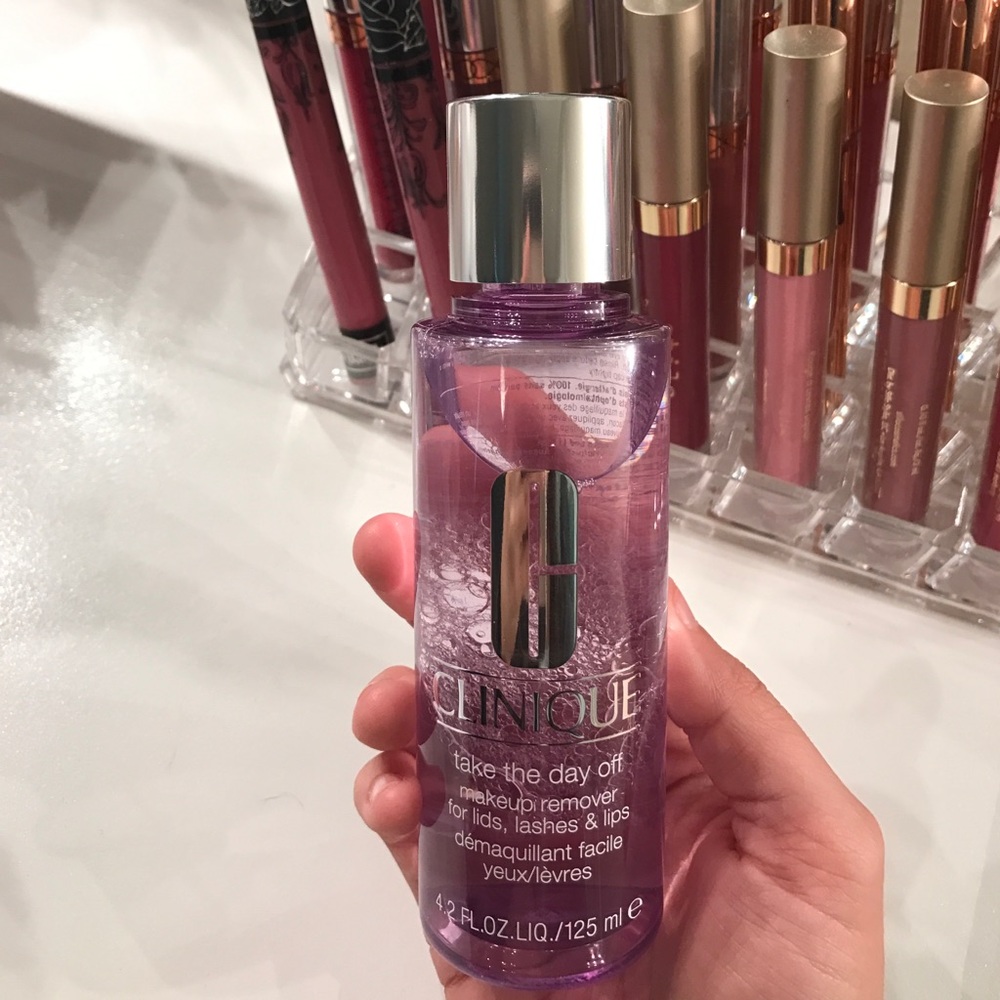 Clinique makeup remover.