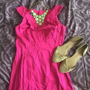 Hot pink knee length dress