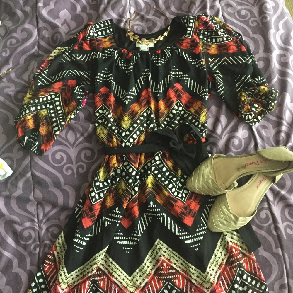 Multi colored mini dress