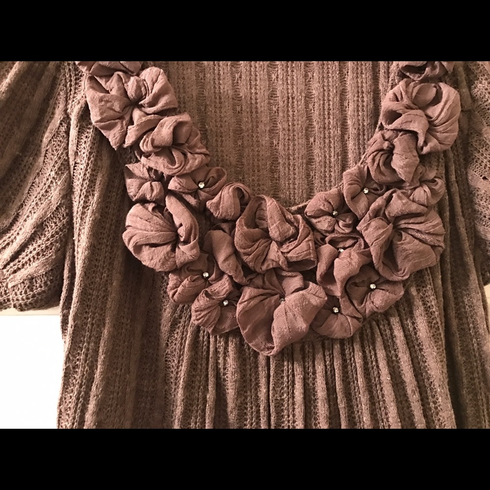 Brown sweater dress