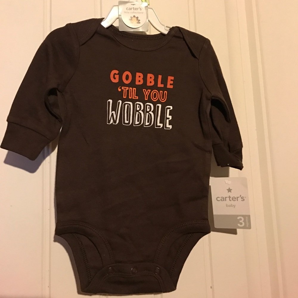 Carter's gobble wobble unisex bodysuit 3months NWT