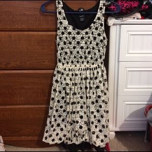 Rue21 black and cream polka dot dress