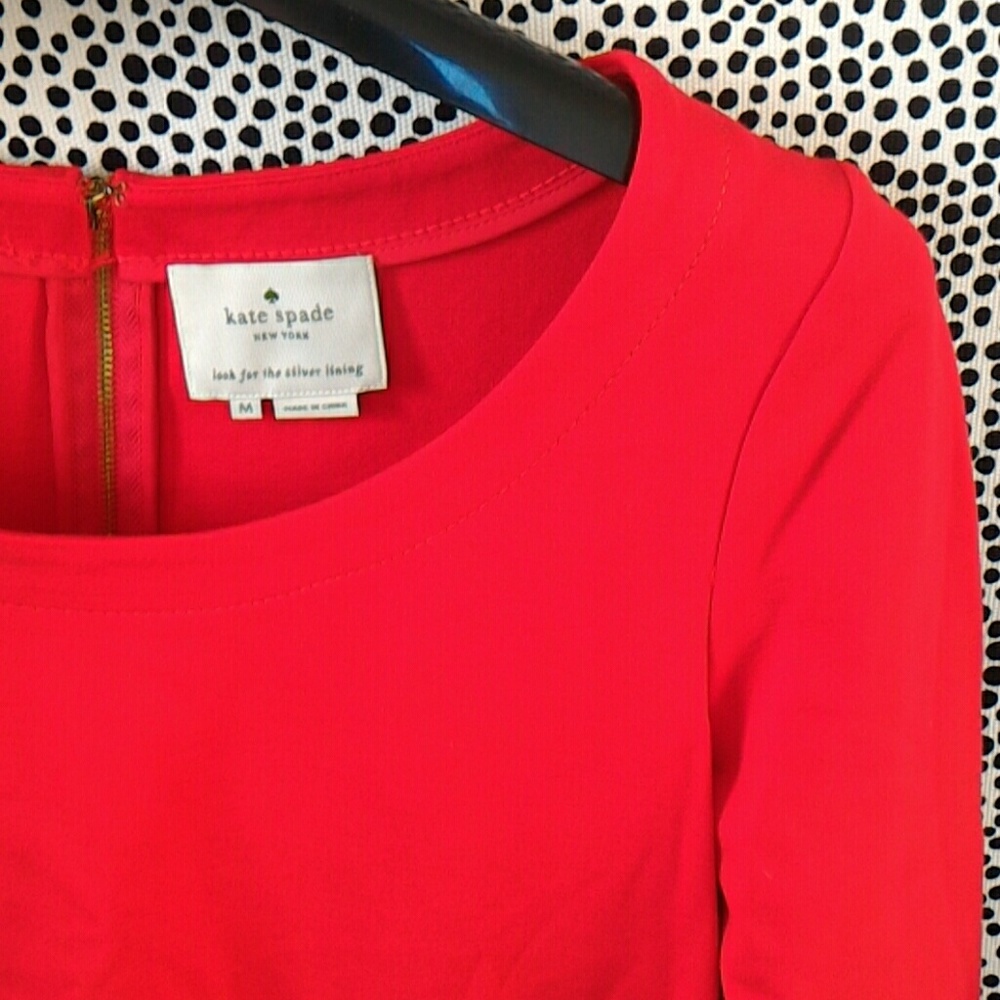 Kate spade red and black colorblock dress