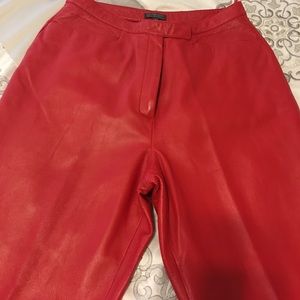 Red leather size 12 Nordstrom pants.