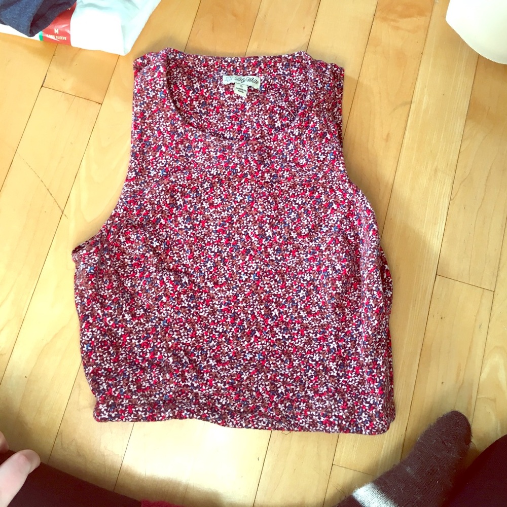 Lily White crop tank top