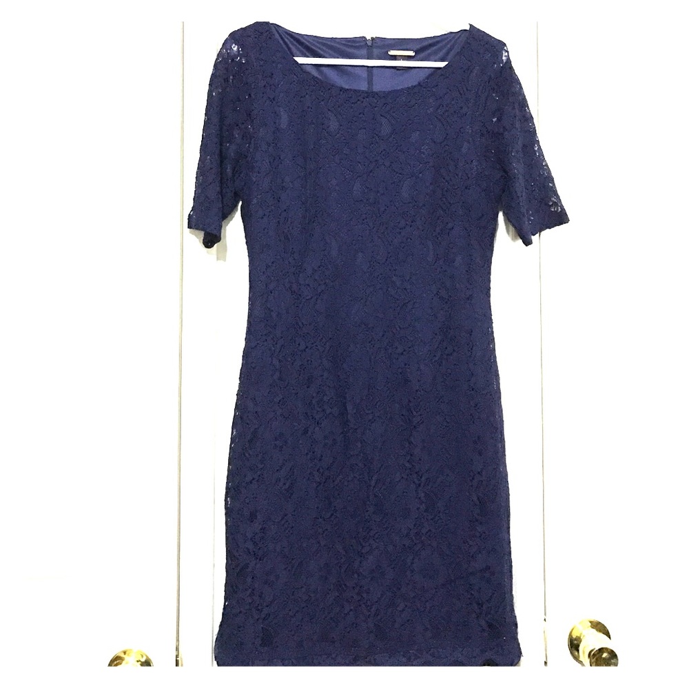 Navy lace dress
