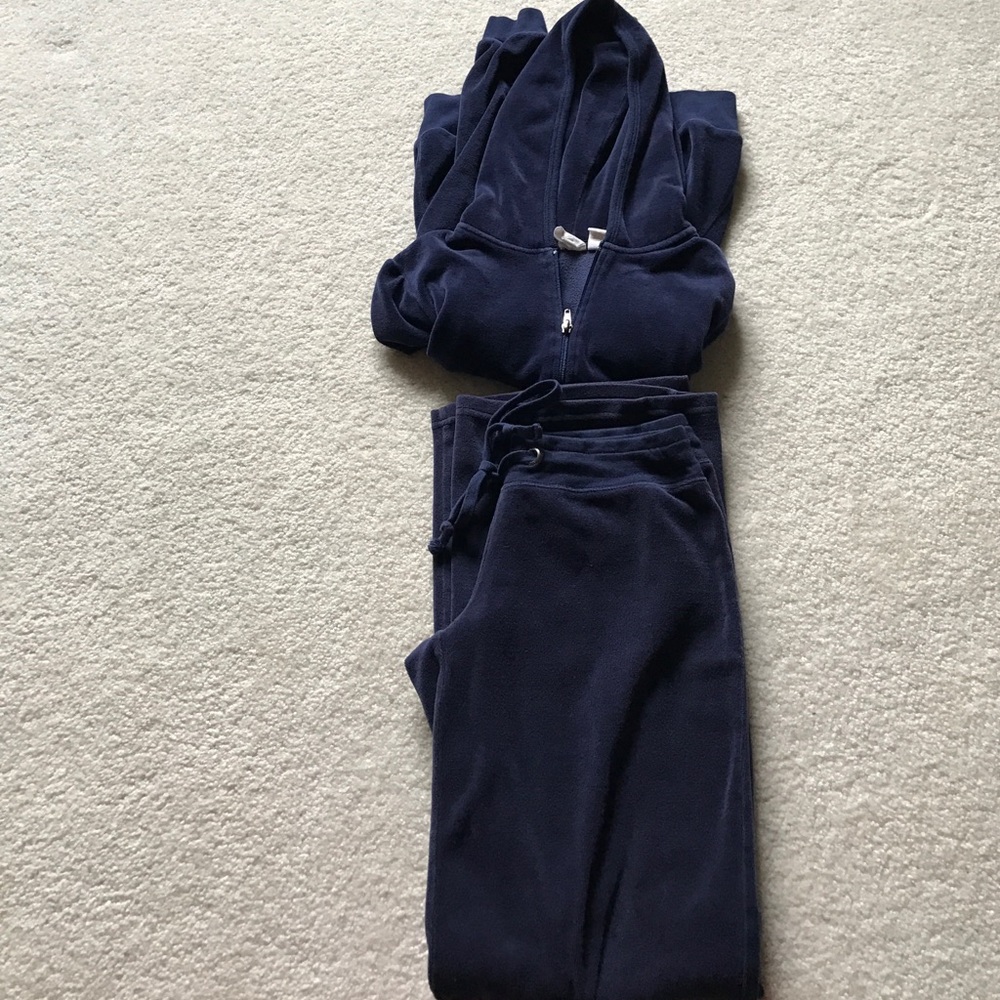 Velour 2 piece suit.