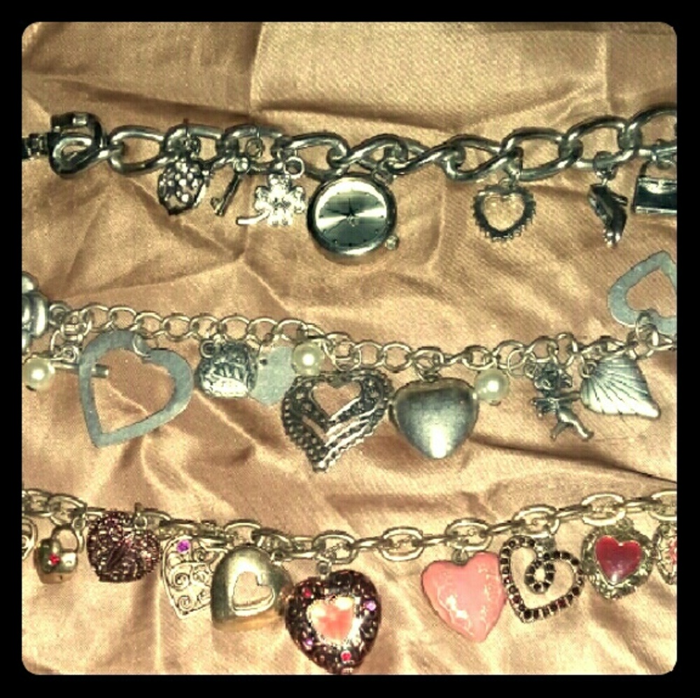 Bundle of 3 charm bracelets