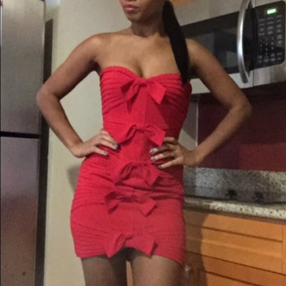 Red BCBG dress with bows!