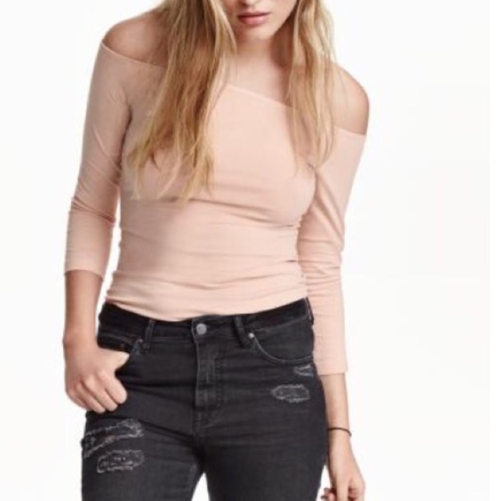 NEW Powder off the shoulder long sleeve top