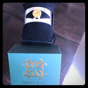 Rustic Cuff two toned bracelet