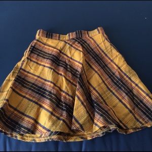 Yellow plaid skirt