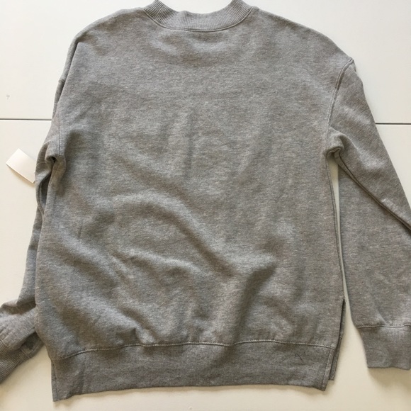 NEW PIZZA Gray Crewneck Oversized Sweatshirt - Picture 6 of 7