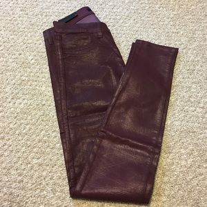 J Brand 901 Textured Coated Leggings Style Jeans