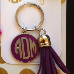 monogrammed keychain without tassel