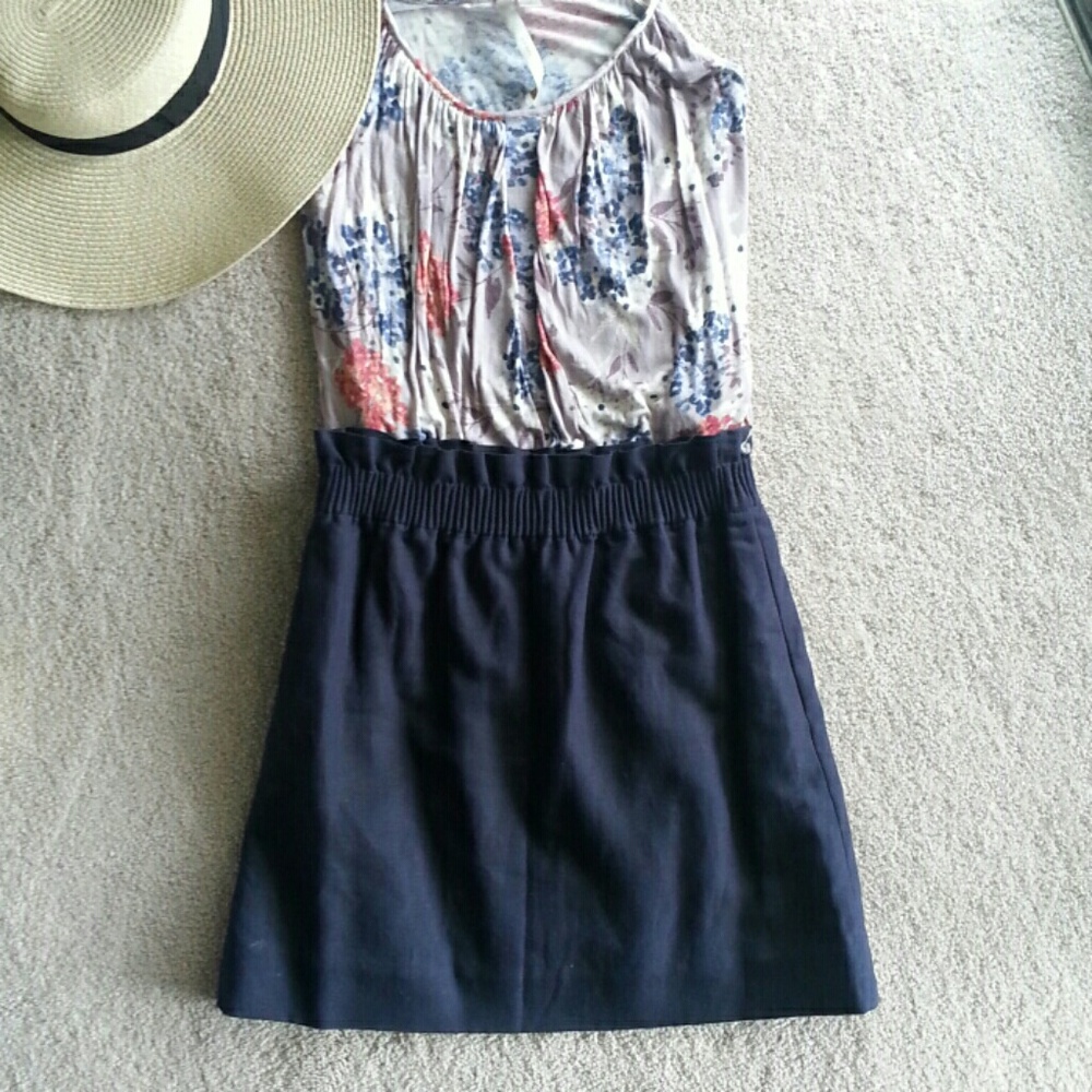 J. Crew Navy Linen Skirt