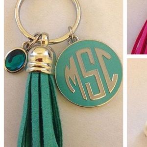 monogrammed keychain without tassel