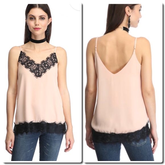 Tops - NWOT Lace Trim Tank Top
