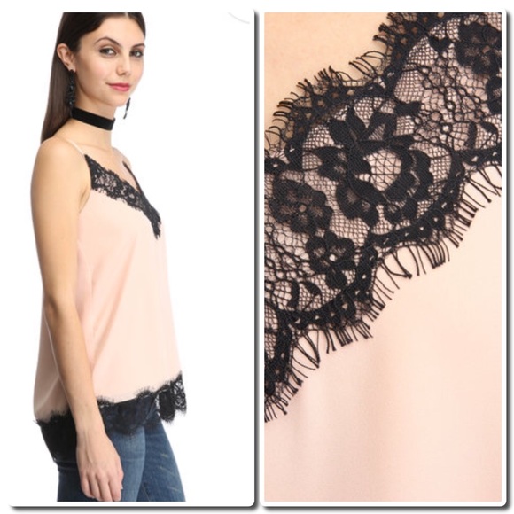 NWOT Lace Trim Tank Top - Picture 3 of 3