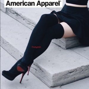 American Apparel Thigh High Socks Over The Knee