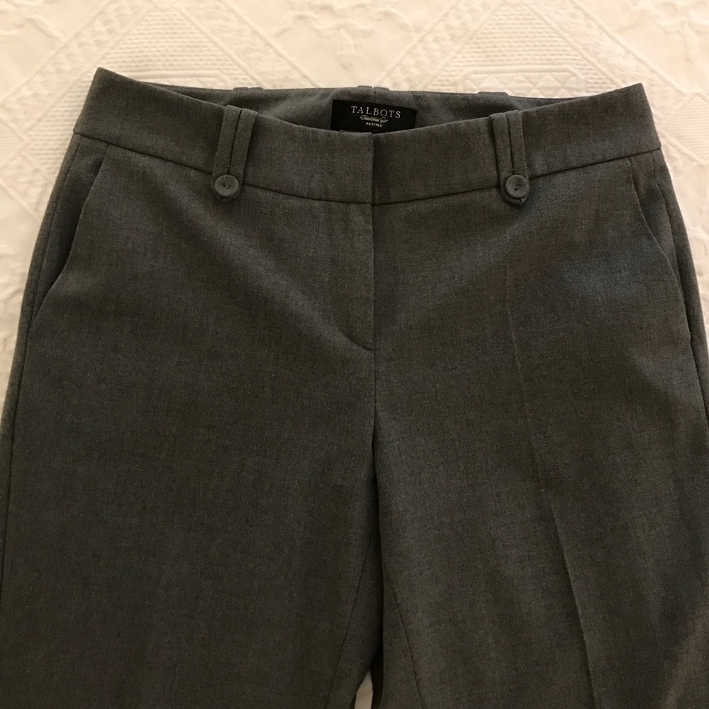 Talbots Gray Signature Boot Pants In Size 4p - image 4