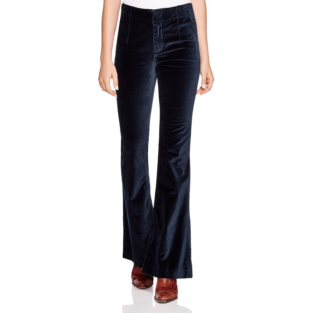NWT Free People Oxanna Velvet Flare Pants Sz 24