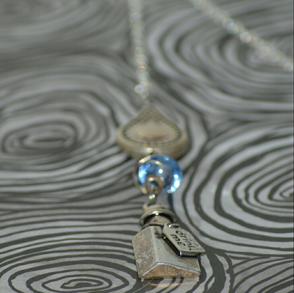 One of A Kind Alice in Wonderland Necklace