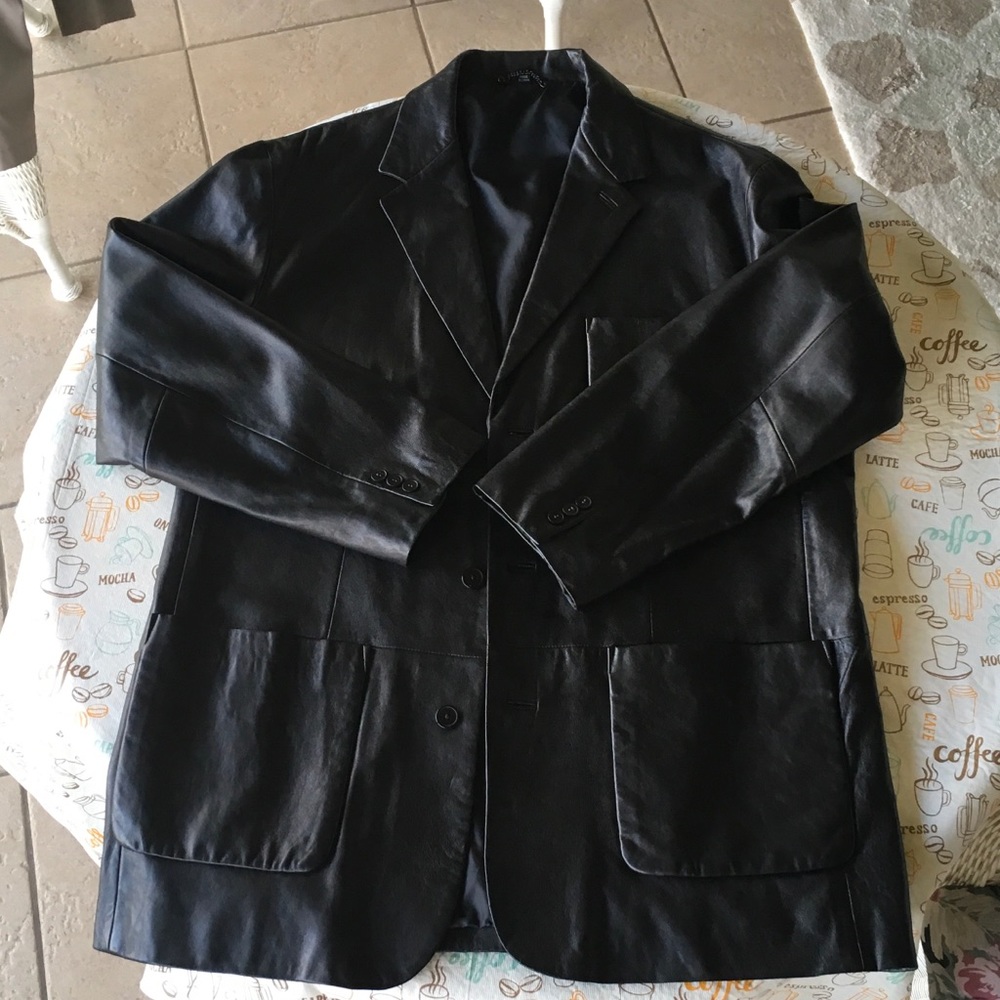 Men's leather coat