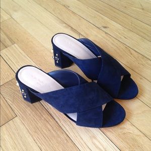 Sandro Navy Star Studded Sandals
