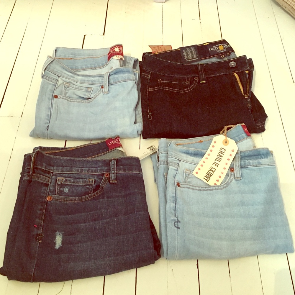 4 New! Lucky brand skinny jeans sz.12