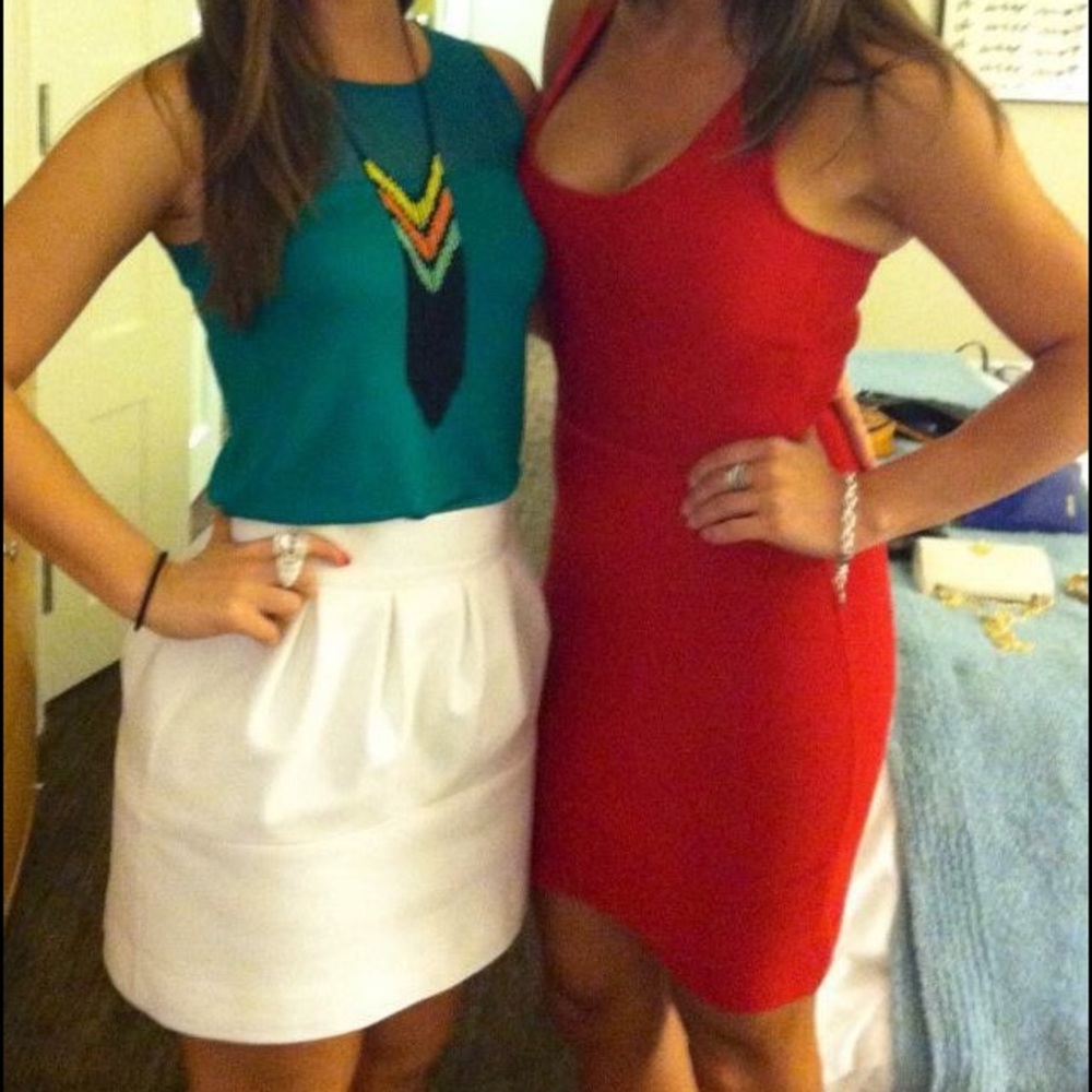 BCBG Maxazria red bandage dress size small!