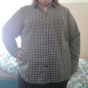 Lane Bryant Houndstooth Blouse