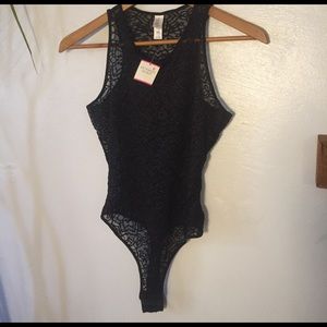 Victoria Secret Black Lace Bodysuit