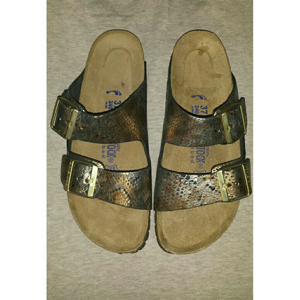 Limited edition snakeskin print Birkenstocks