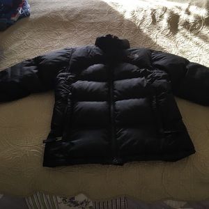 Girls black The North Face puffer coat