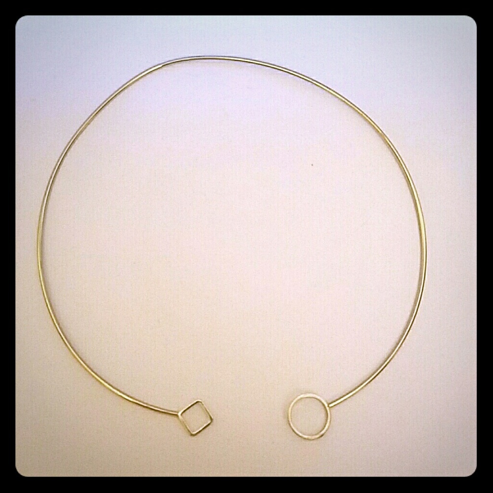 Golden Choker with Geometric shapes