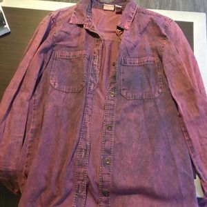 Maroon jean-like jacket
