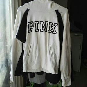 Black n white PINK hoodie