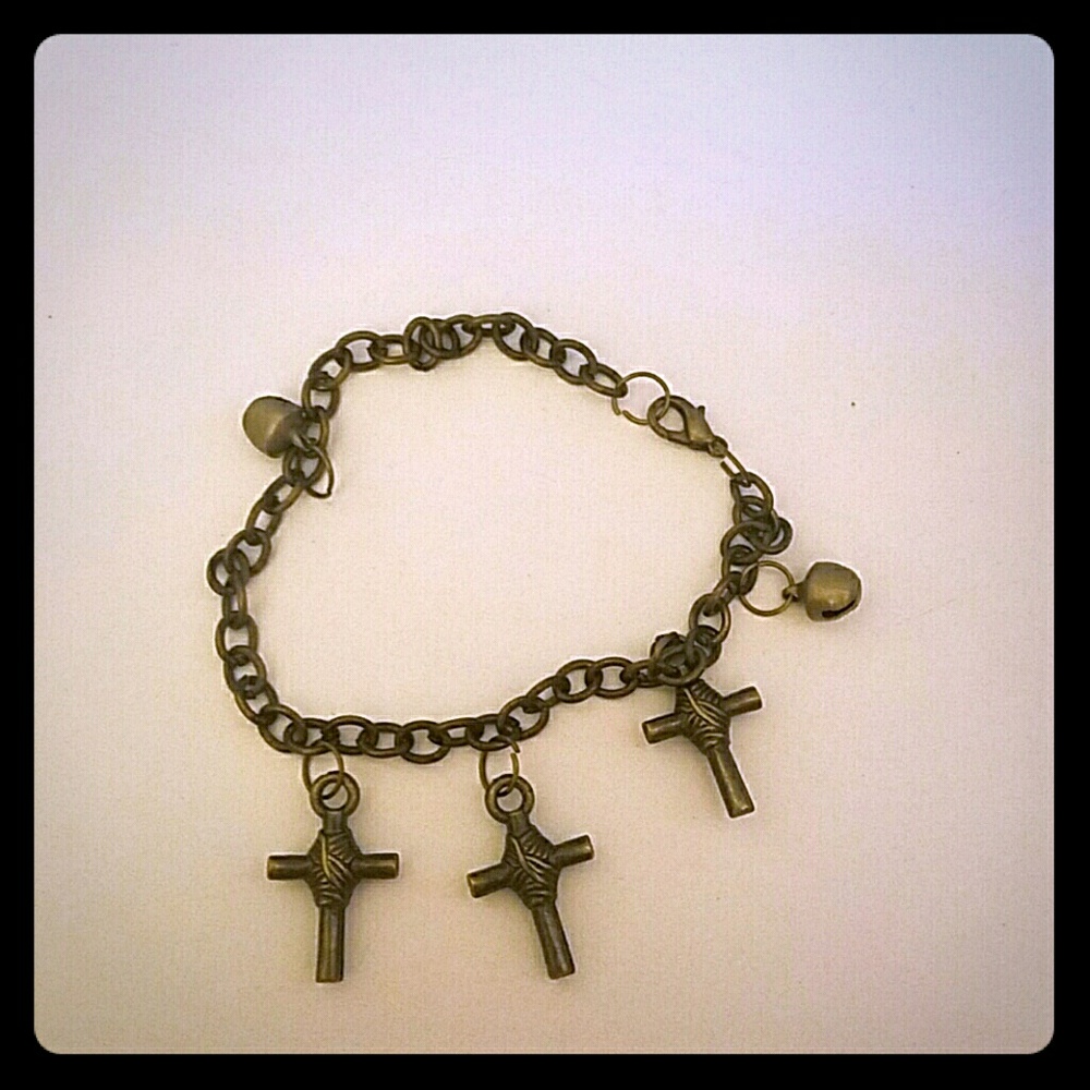 Bronze Cross Bracelet