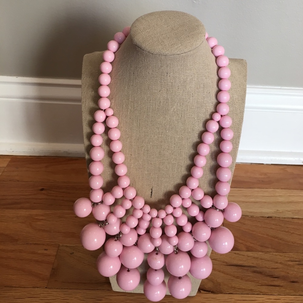 Pink bubble statement necklace