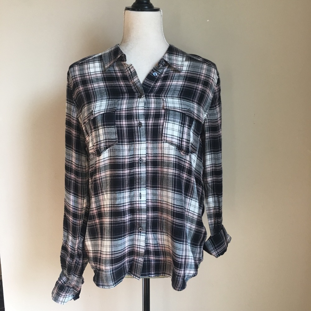Paige plaid shirt NWT