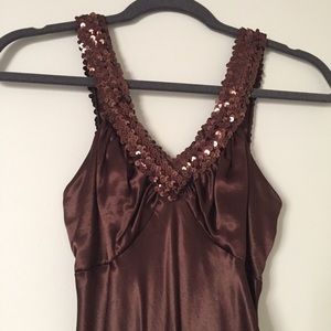 REDUCED! Floor length chocolate brown gown