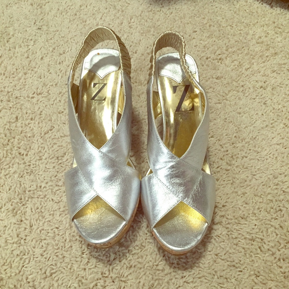 Sergio Zelcer Metallic Platform Shoes Size 8