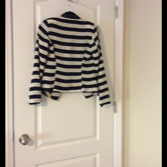 Monteau Black and White Striped Blazer - Picture 2 of 2
